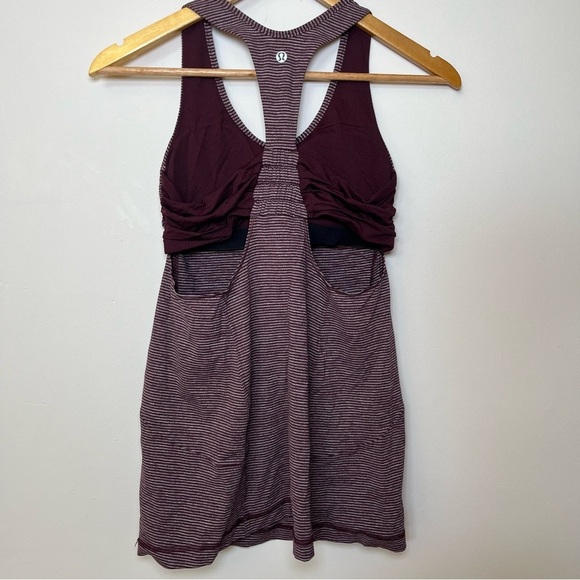 Lululemon Athletic Striped Built In Sport Bra Top - Picture 2 of 3